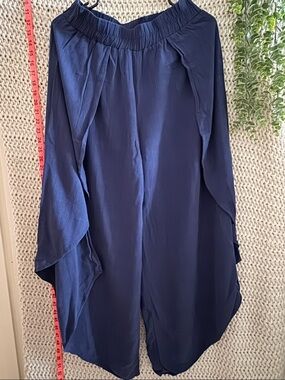Women’s layered Palazzo pants navy blue